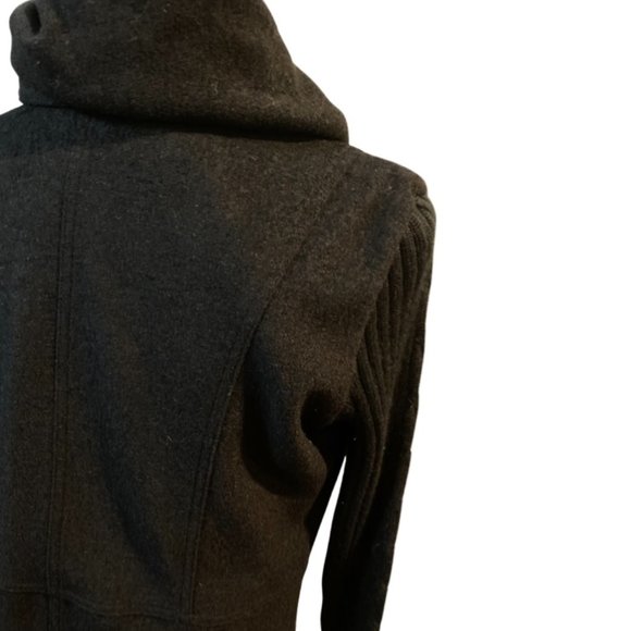 Araso Short Jacket/ Cardigan Lined Black Pleated Front M - Picture 6 of 9